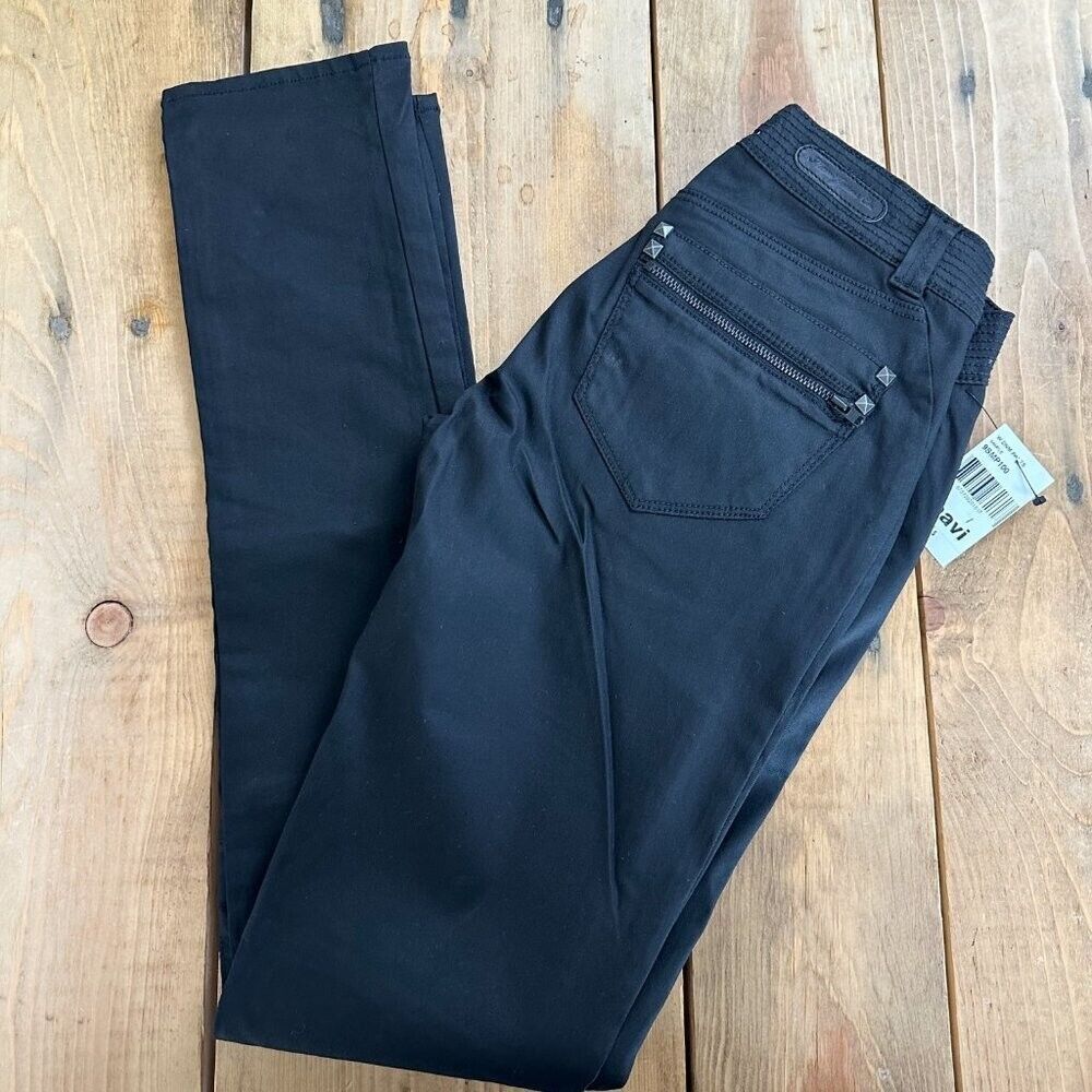 NWT Mavi Jeans Black Biker Jeans Studs Zippers Jeans 27‎ NEW - Picture 7 of 10